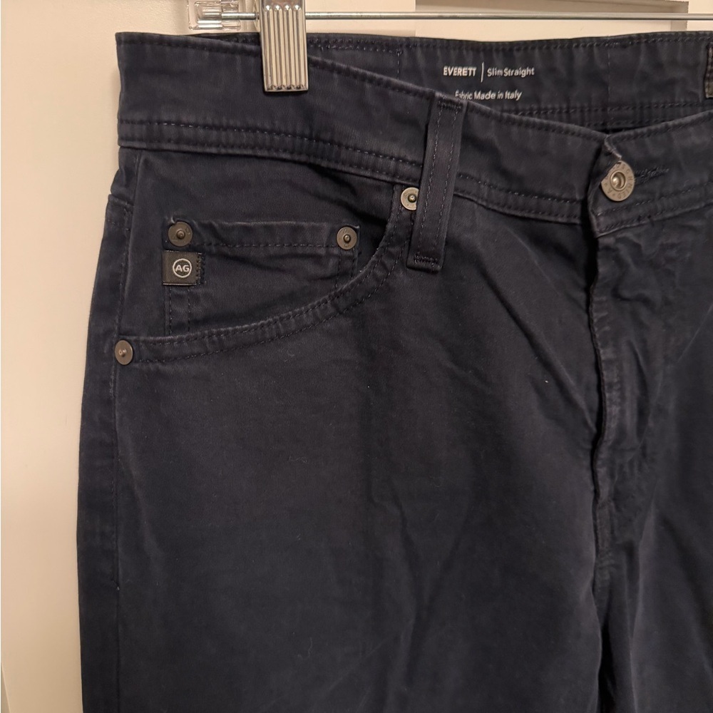 AG EVERETT Men’s Sim Straight Leg Pants 32/29 Black Casual - Picture 7 of 11